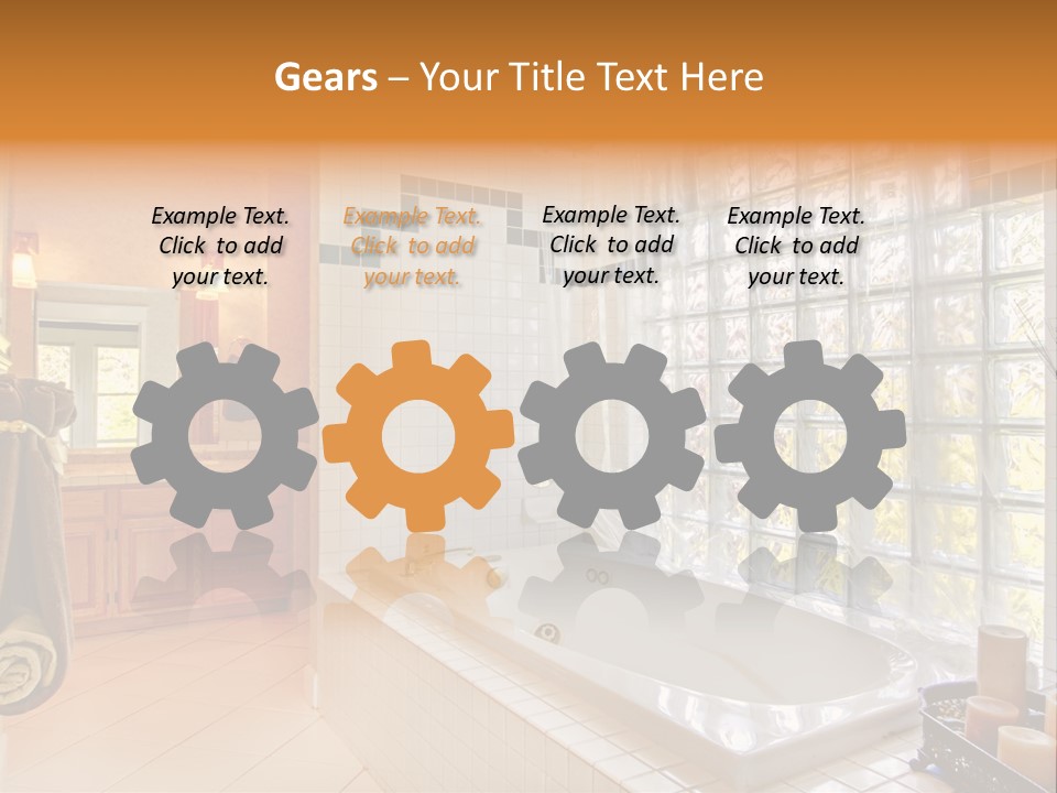 Sink American Bathtub PowerPoint Template