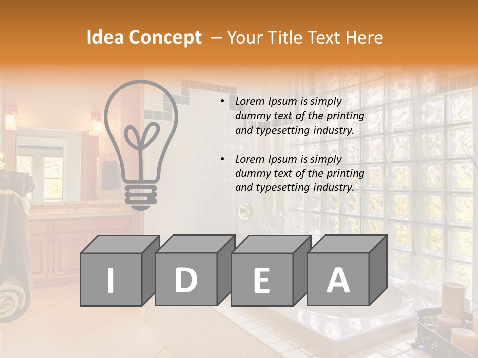 Sink American Bathtub PowerPoint Template