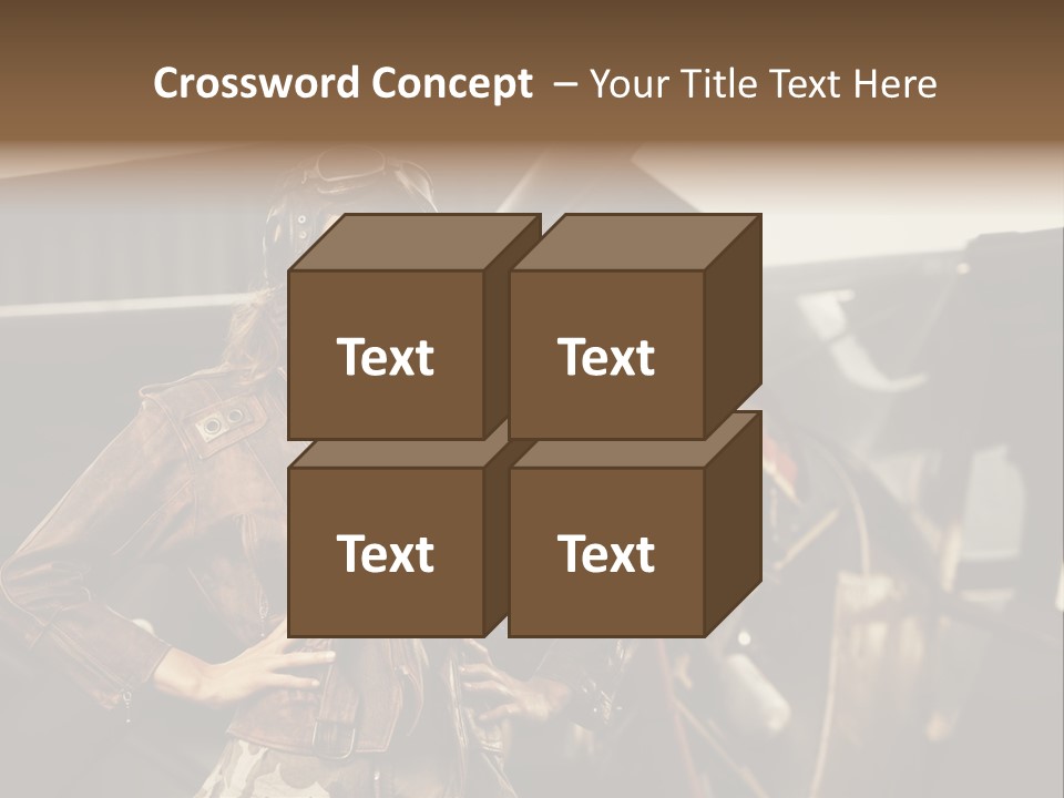 Pilot Helmet One People Old Fashioned PowerPoint Template