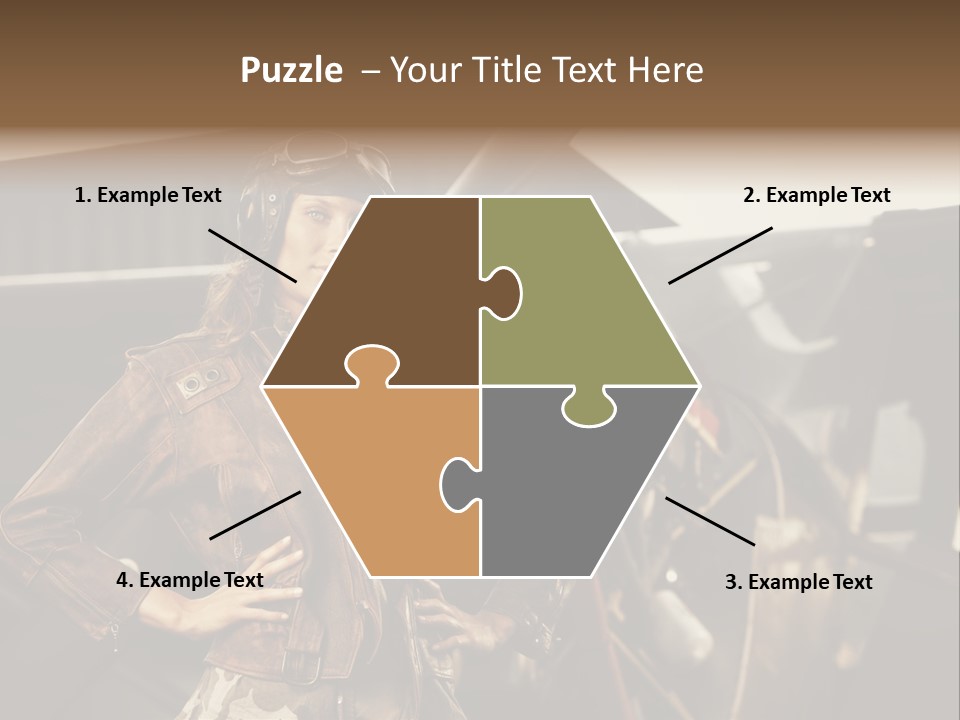 Pilot Helmet One People Old Fashioned PowerPoint Template