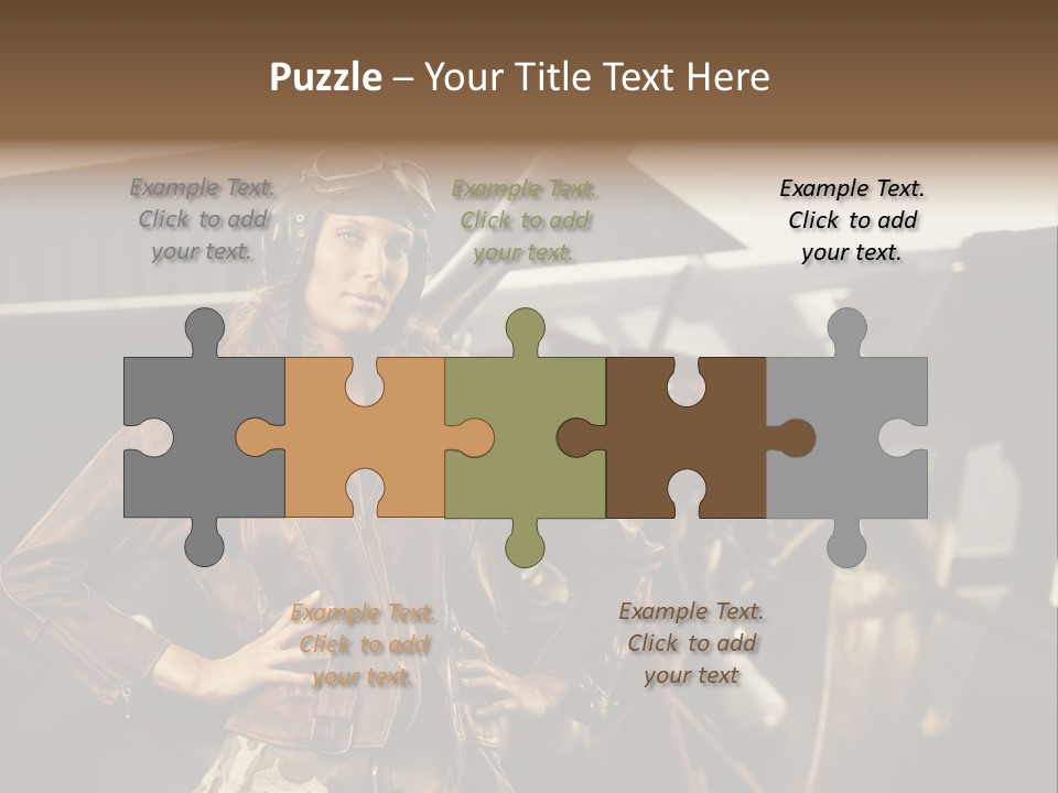 Pilot Helmet One People Old Fashioned PowerPoint Template