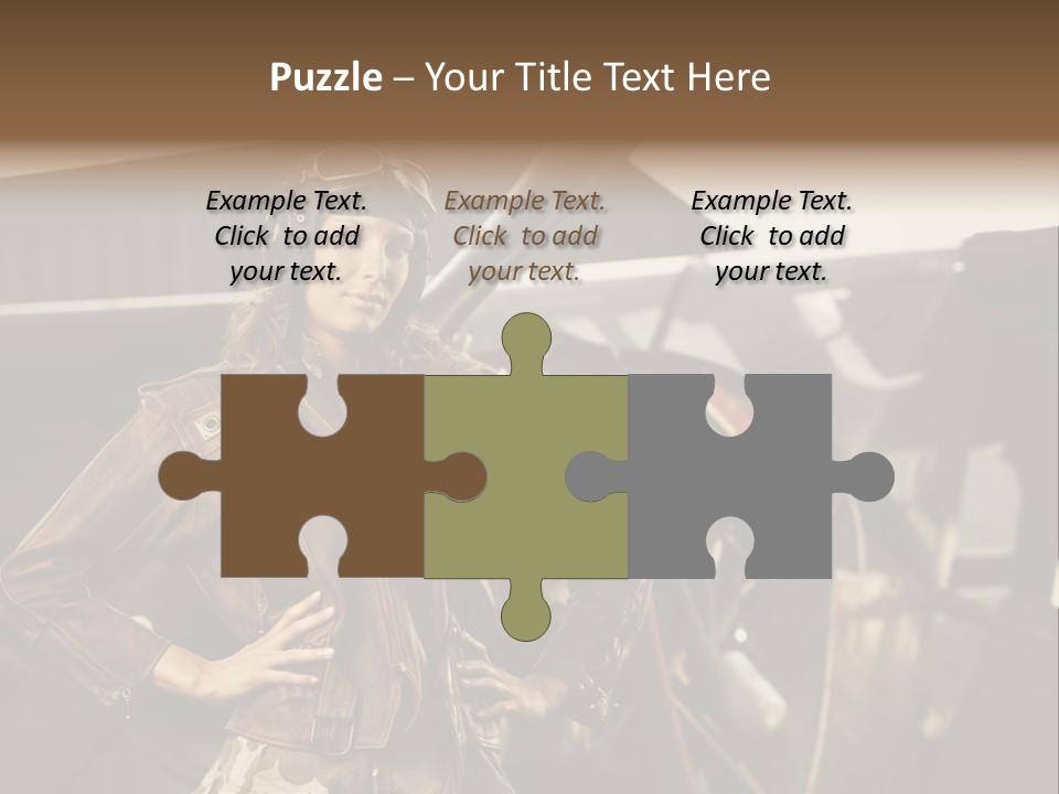 Pilot Helmet One People Old Fashioned PowerPoint Template