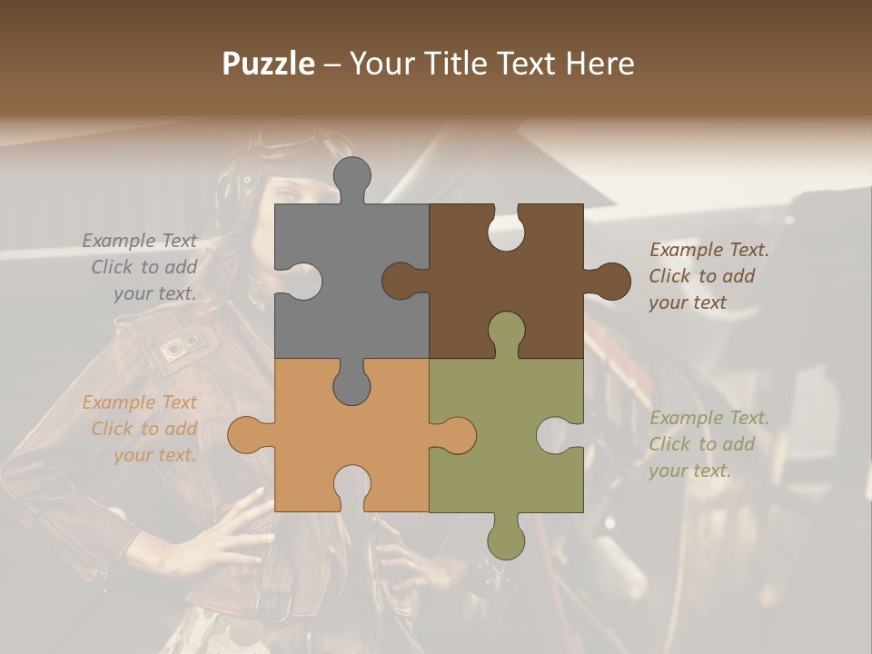 Pilot Helmet One People Old Fashioned PowerPoint Template