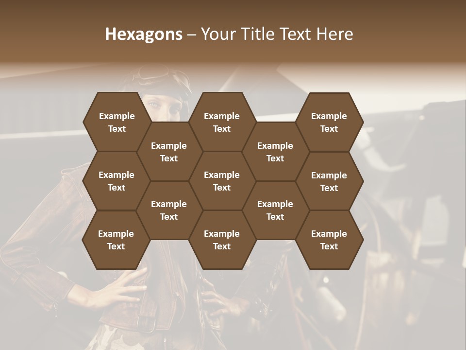 Pilot Helmet One People Old Fashioned PowerPoint Template