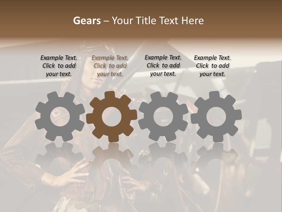 Pilot Helmet One People Old Fashioned PowerPoint Template