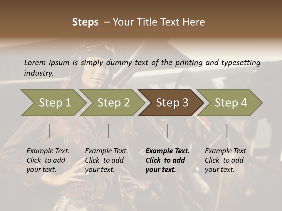 Pilot Helmet One People Old Fashioned PowerPoint Template