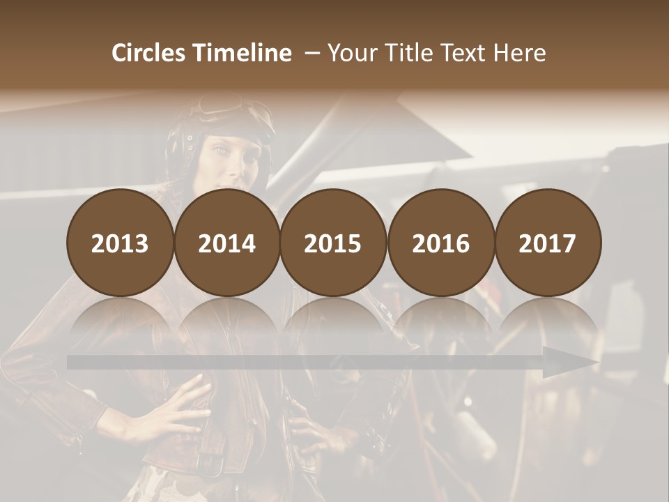 Pilot Helmet One People Old Fashioned PowerPoint Template