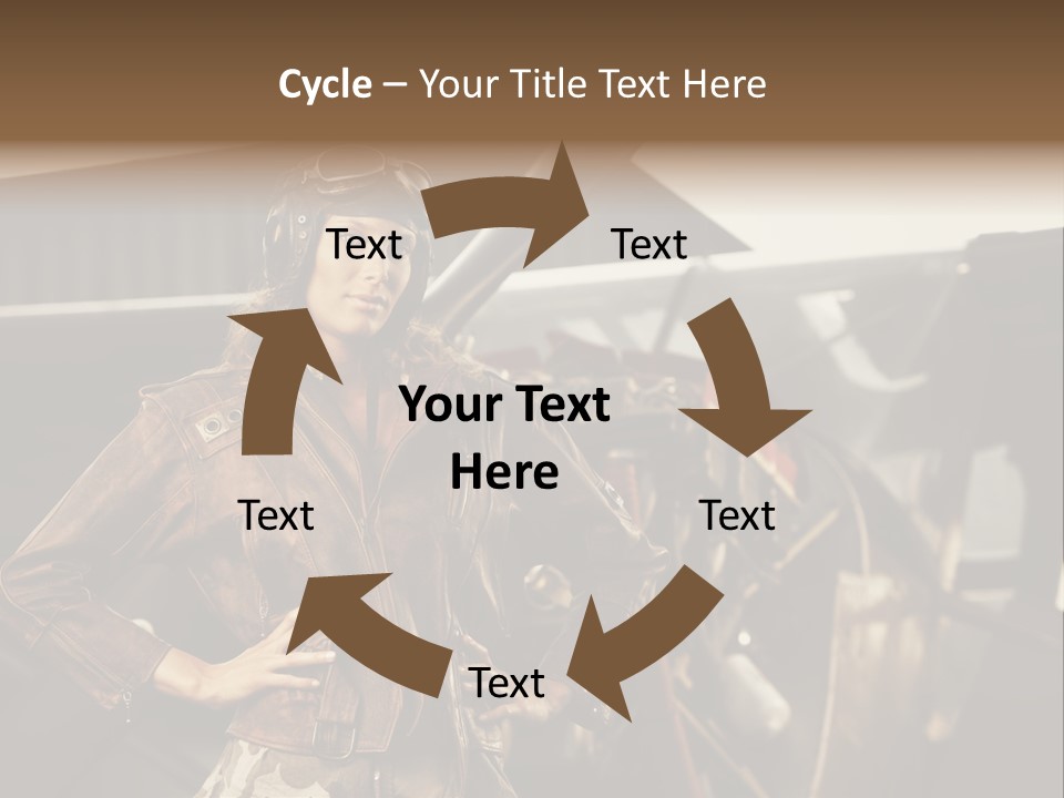 Pilot Helmet One People Old Fashioned PowerPoint Template