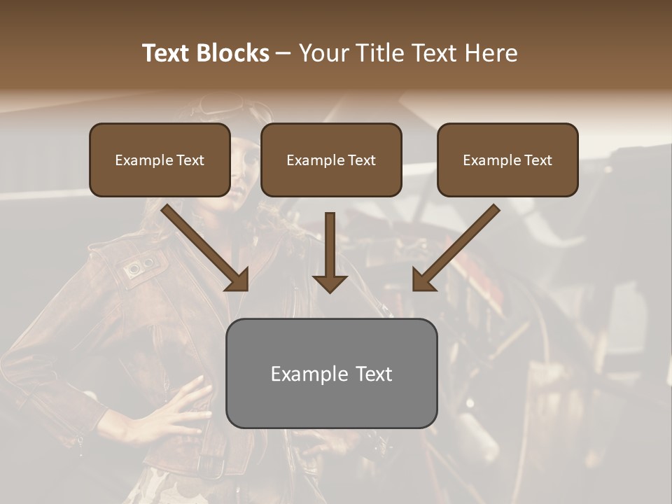 Pilot Helmet One People Old Fashioned PowerPoint Template