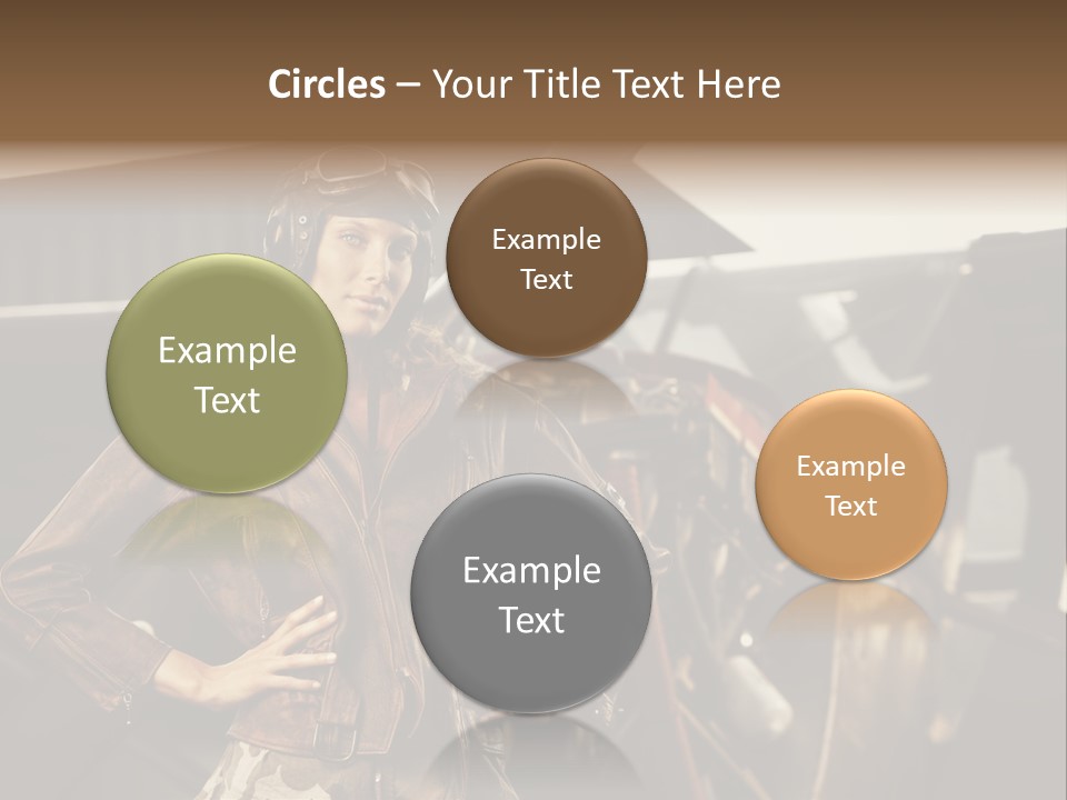 Pilot Helmet One People Old Fashioned PowerPoint Template