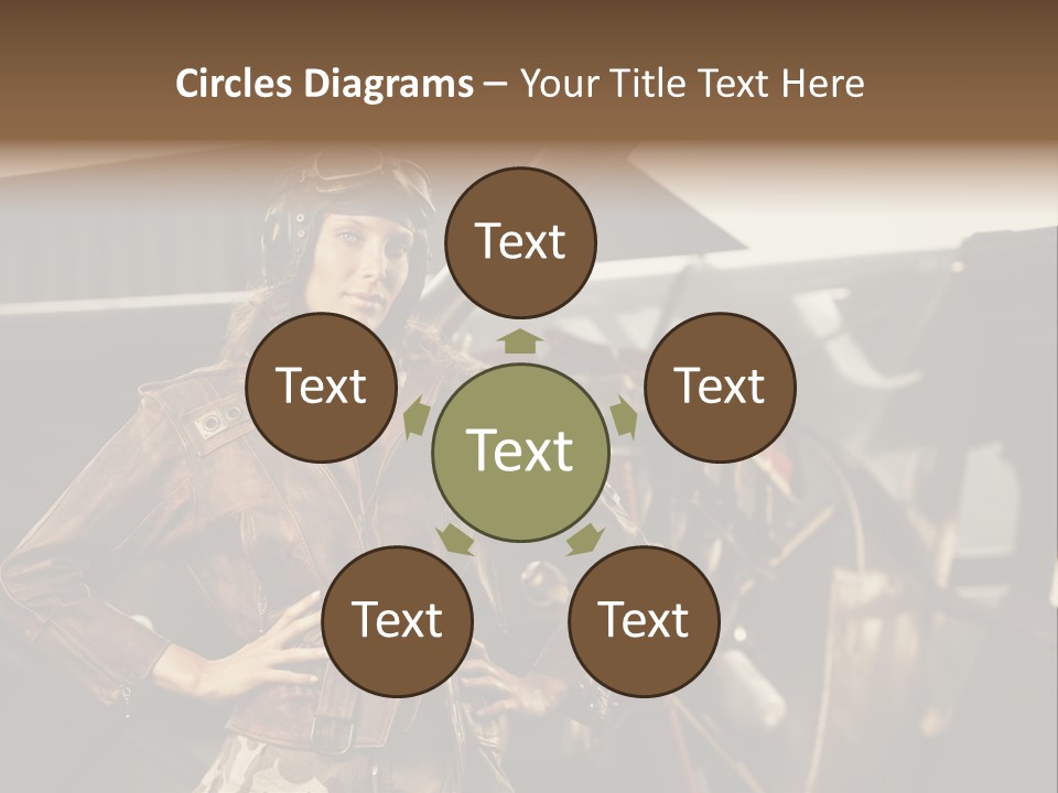 Pilot Helmet One People Old Fashioned PowerPoint Template