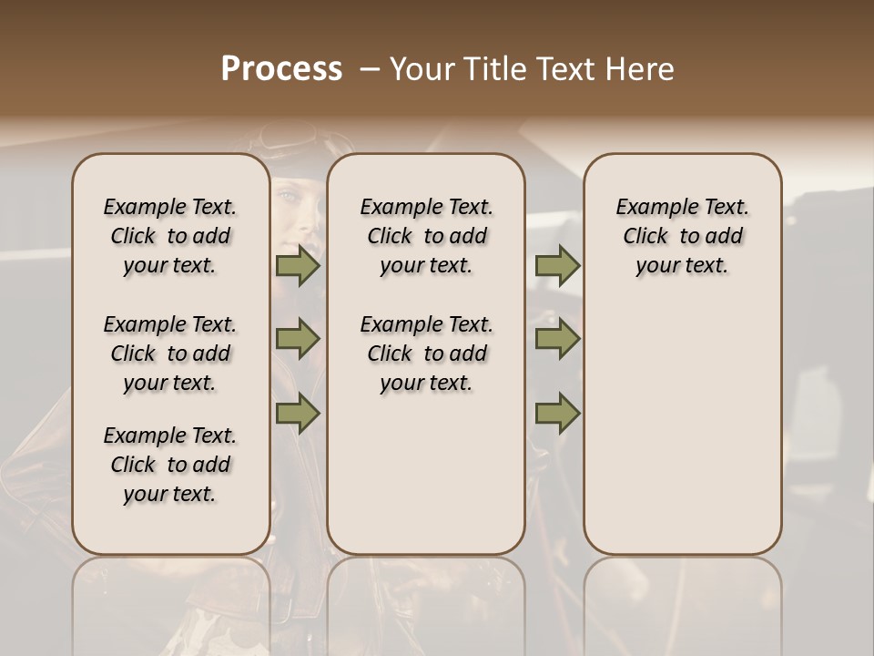 Pilot Helmet One People Old Fashioned PowerPoint Template
