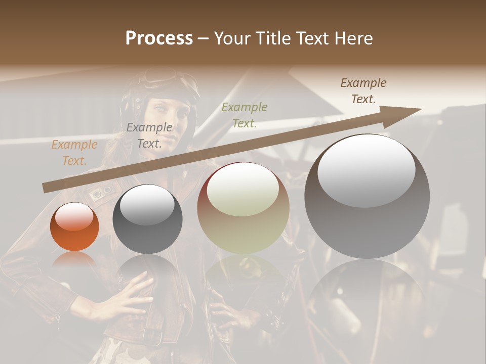 Pilot Helmet One People Old Fashioned PowerPoint Template