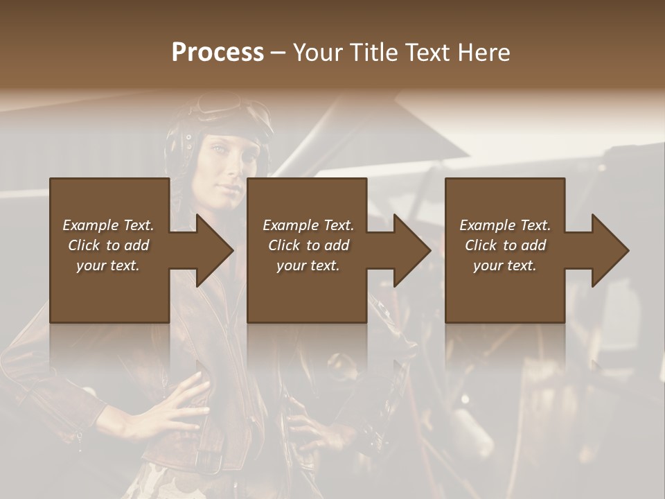 Pilot Helmet One People Old Fashioned PowerPoint Template