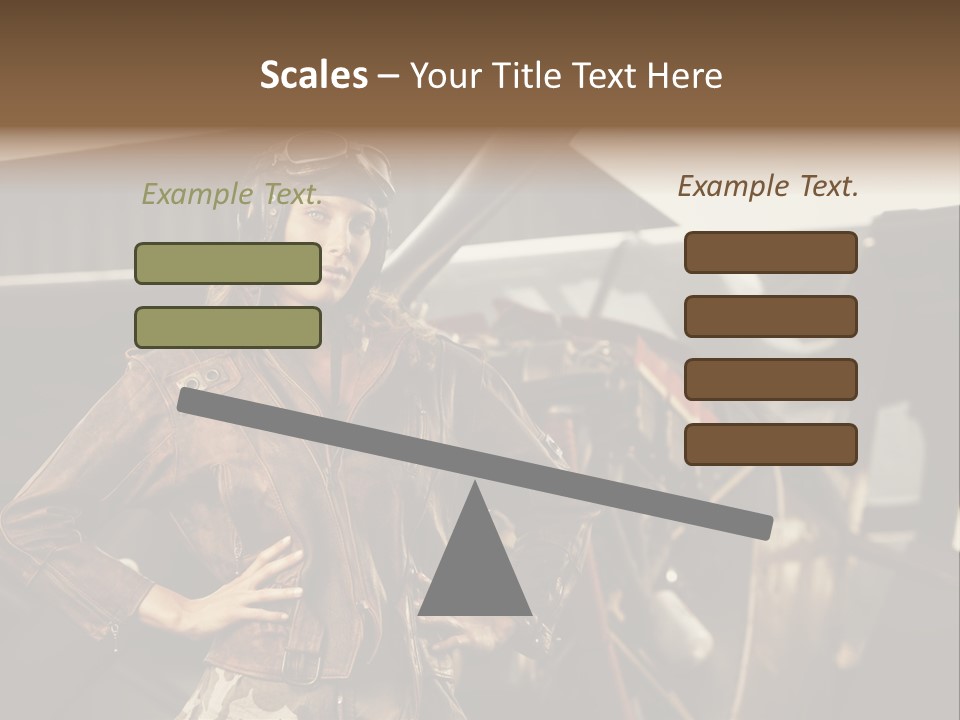 Pilot Helmet One People Old Fashioned PowerPoint Template