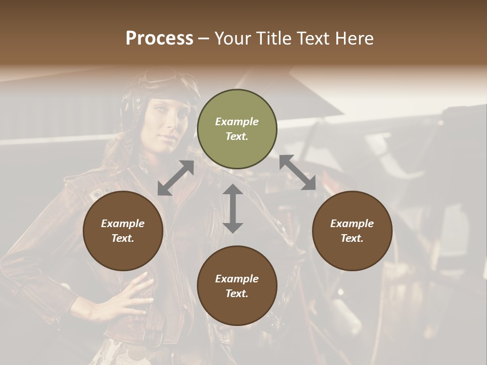 Pilot Helmet One People Old Fashioned PowerPoint Template