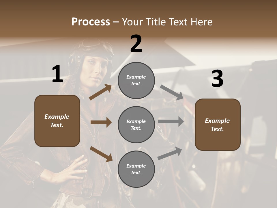 Pilot Helmet One People Old Fashioned PowerPoint Template