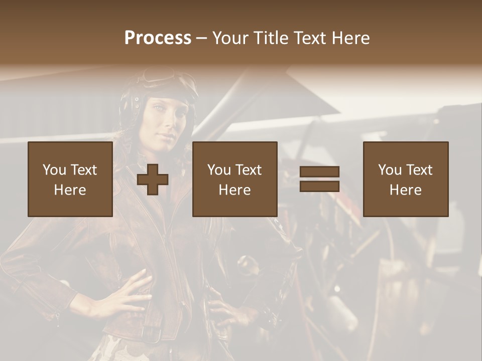 Pilot Helmet One People Old Fashioned PowerPoint Template
