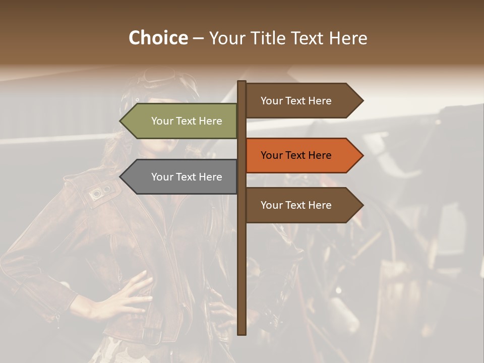 Pilot Helmet One People Old Fashioned PowerPoint Template