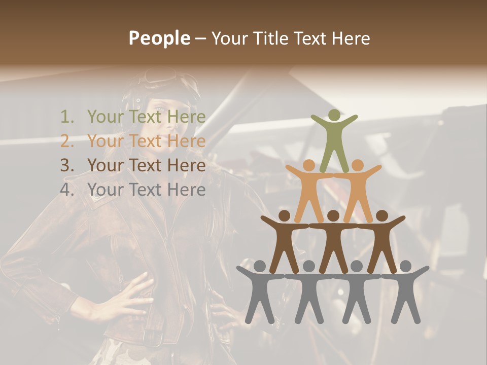 Pilot Helmet One People Old Fashioned PowerPoint Template