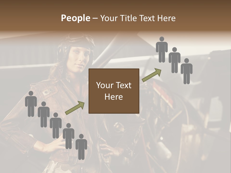 Pilot Helmet One People Old Fashioned PowerPoint Template