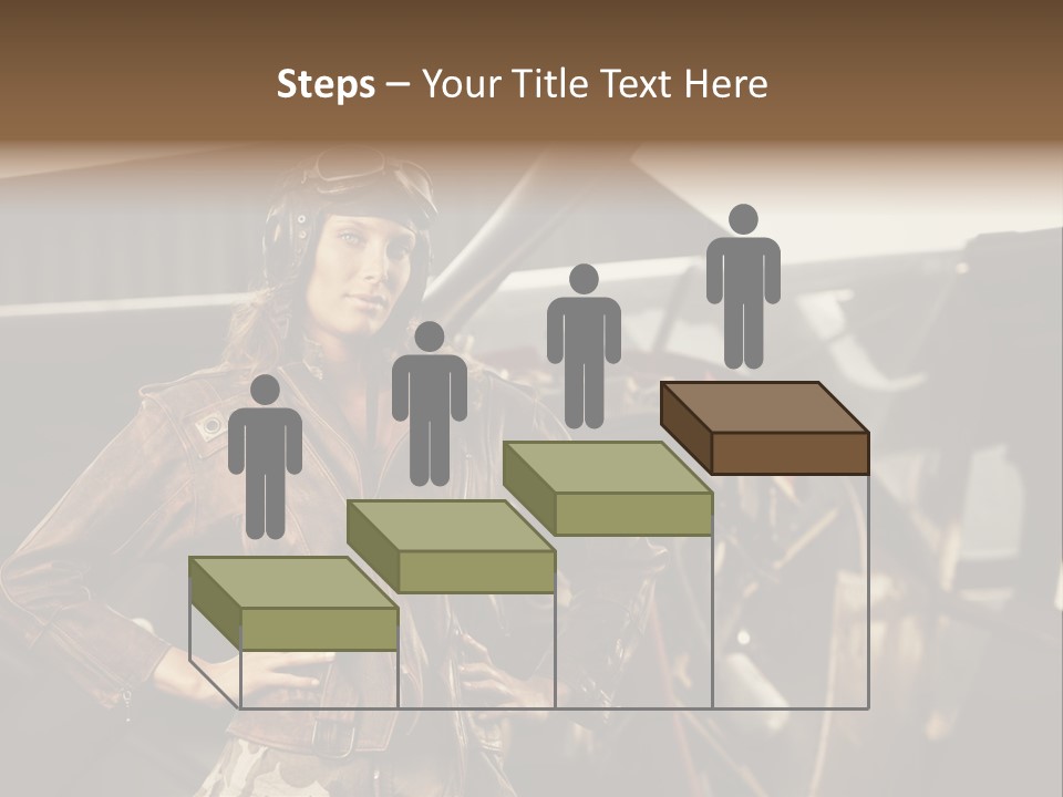 Pilot Helmet One People Old Fashioned PowerPoint Template