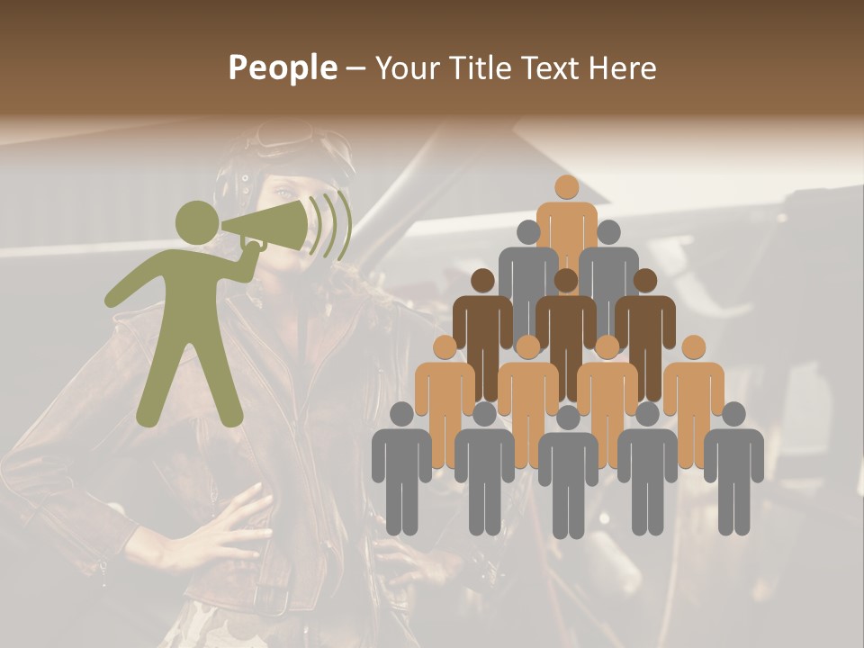 Pilot Helmet One People Old Fashioned PowerPoint Template