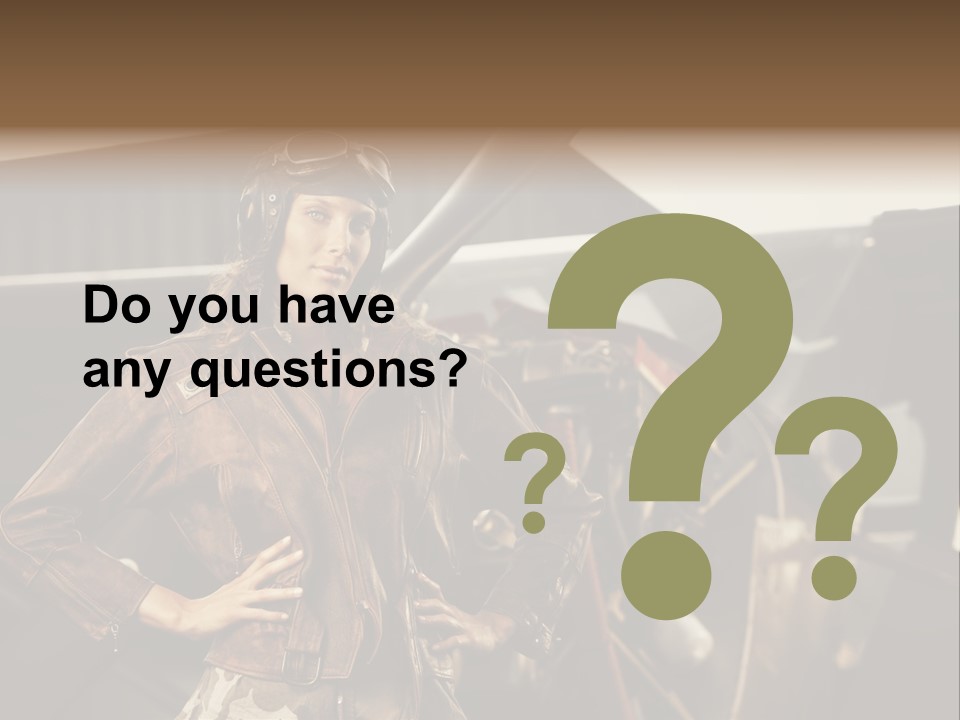 Pilot Helmet One People Old Fashioned PowerPoint Template