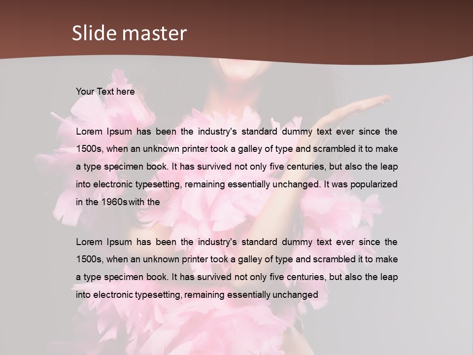 Pink Makeup Smile PowerPoint Template