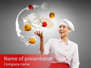 Young Perfection Milk PowerPoint Template