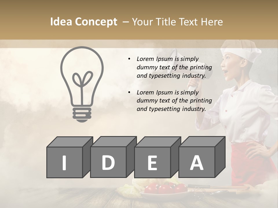 Puff Chef Flour PowerPoint Template