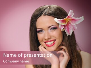 Facial Closeup Long PowerPoint Template