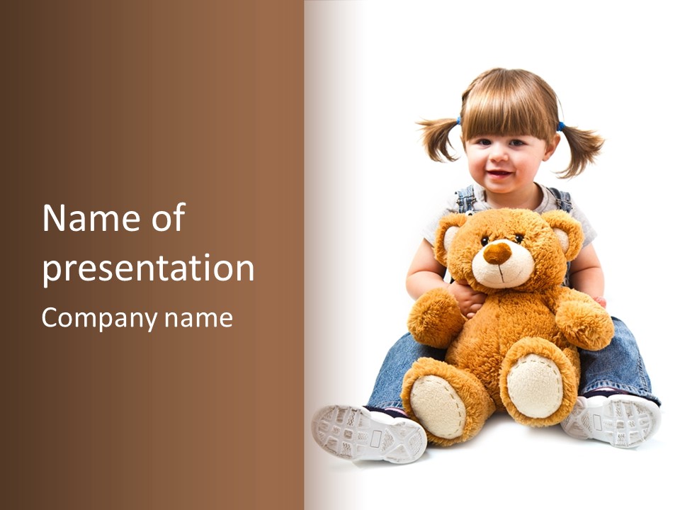 Happiness Toddler Bambina PowerPoint Template