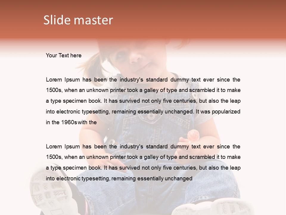 Sorridente Golosa Salopette PowerPoint Template