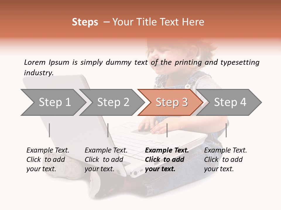 People Sorridente Sit PowerPoint Template