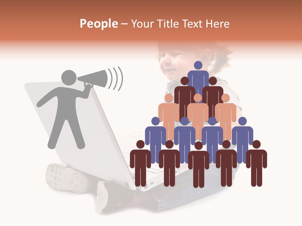People Sorridente Sit PowerPoint Template
