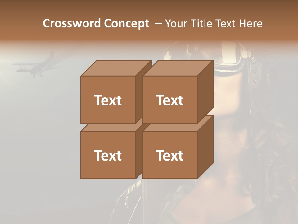 Old Style Fashion Model Pilot PowerPoint Template