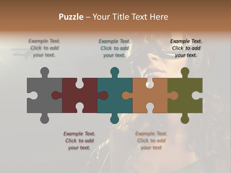 Old Style Fashion Model Pilot PowerPoint Template