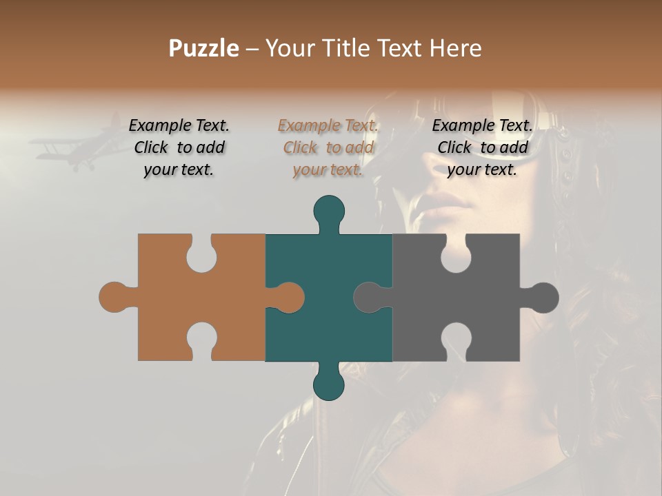 Old Style Fashion Model Pilot PowerPoint Template