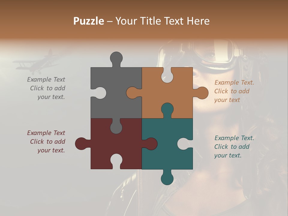 Old Style Fashion Model Pilot PowerPoint Template
