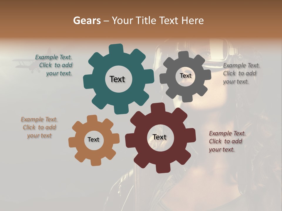 Old Style Fashion Model Pilot PowerPoint Template