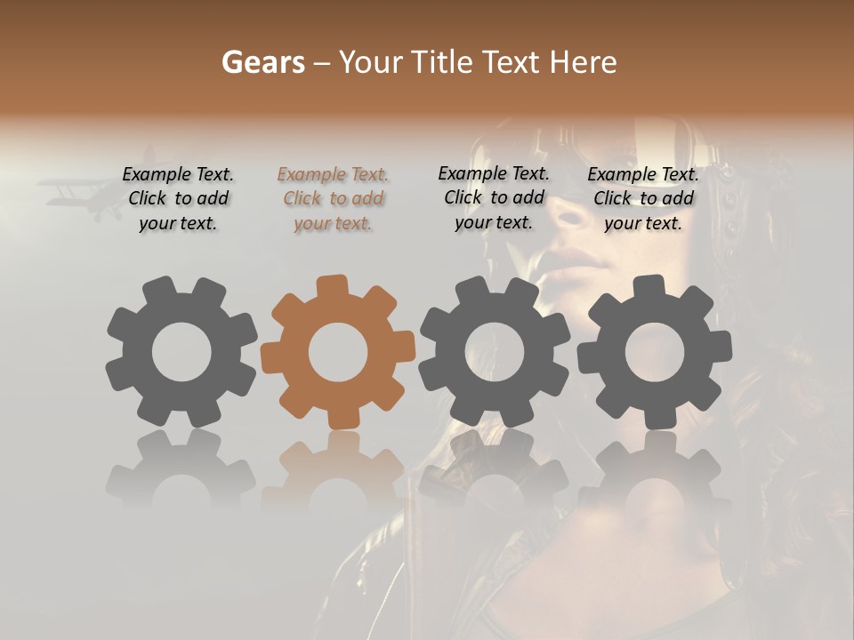 Old Style Fashion Model Pilot PowerPoint Template