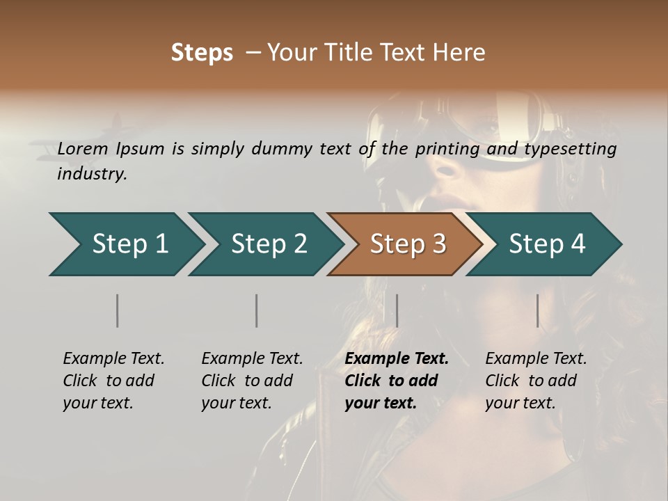 Old Style Fashion Model Pilot PowerPoint Template