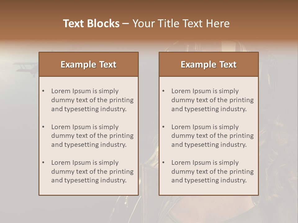 Old Style Fashion Model Pilot PowerPoint Template