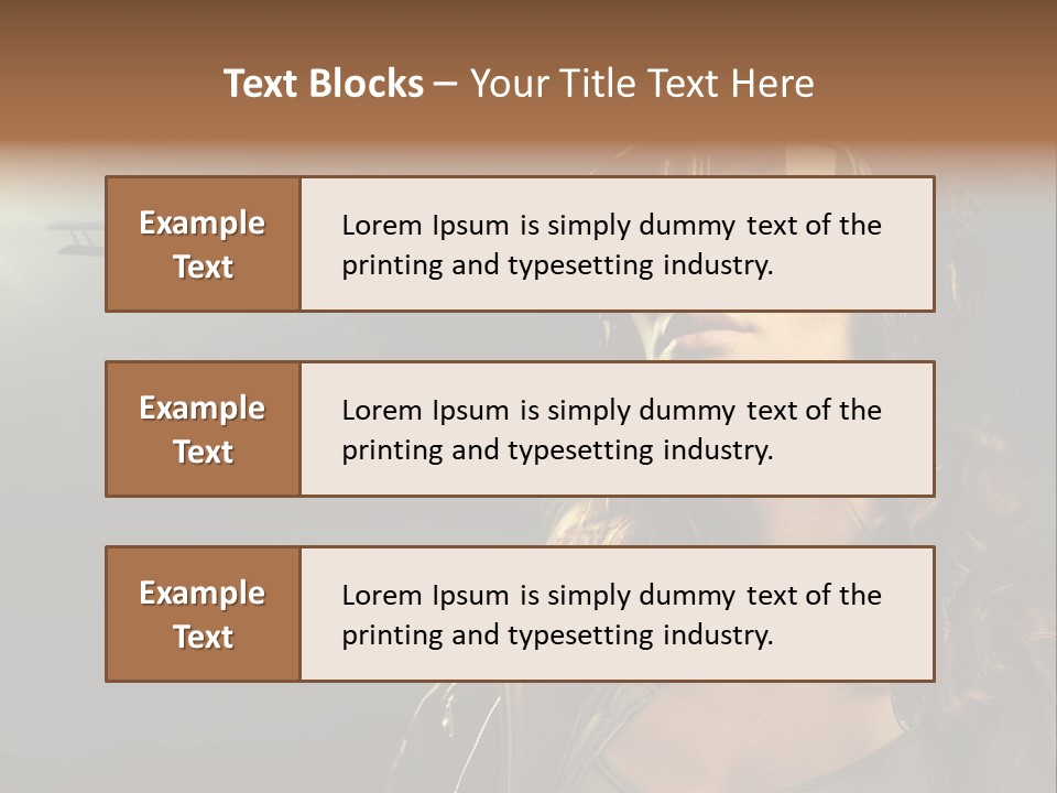 Old Style Fashion Model Pilot PowerPoint Template