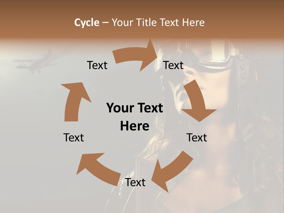 Old Style Fashion Model Pilot PowerPoint Template