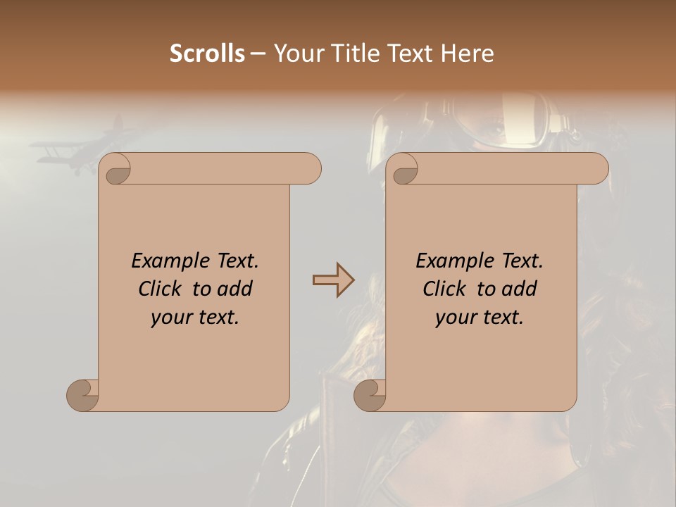 Old Style Fashion Model Pilot PowerPoint Template