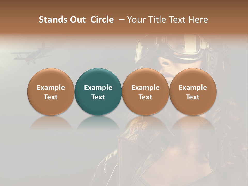 Old Style Fashion Model Pilot PowerPoint Template