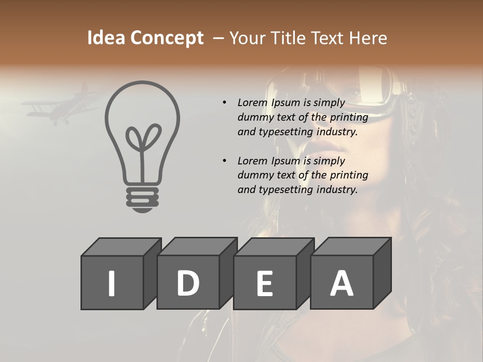 Old Style Fashion Model Pilot PowerPoint Template