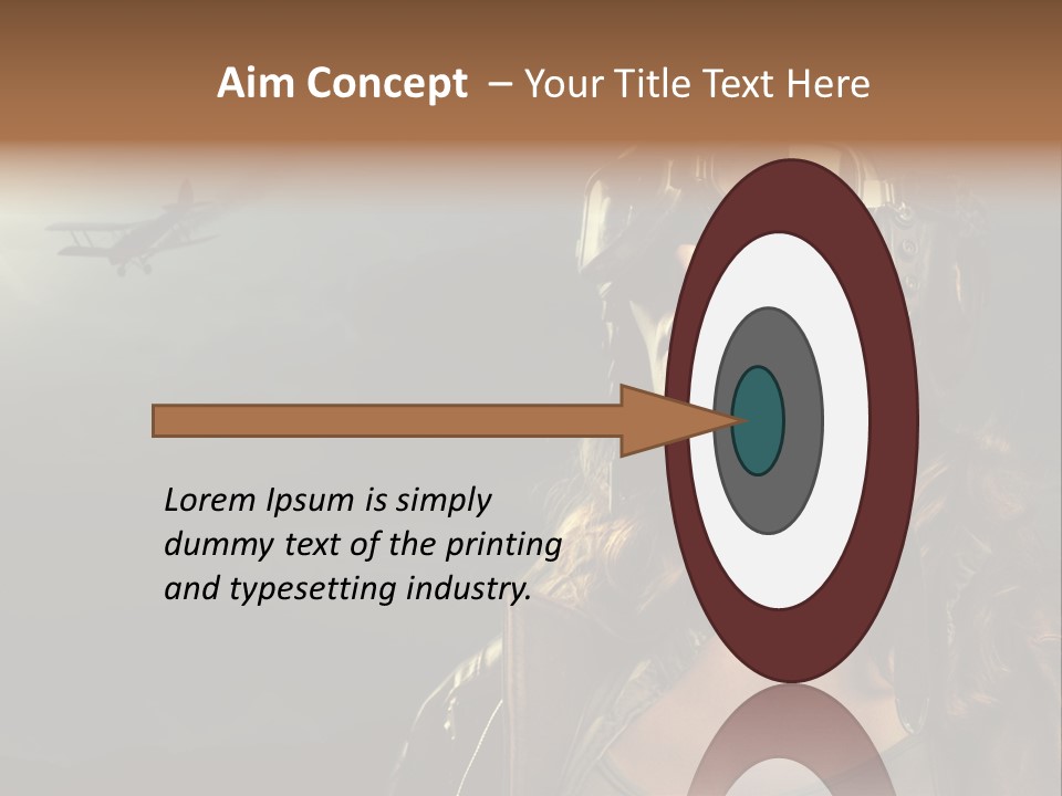 Old Style Fashion Model Pilot PowerPoint Template